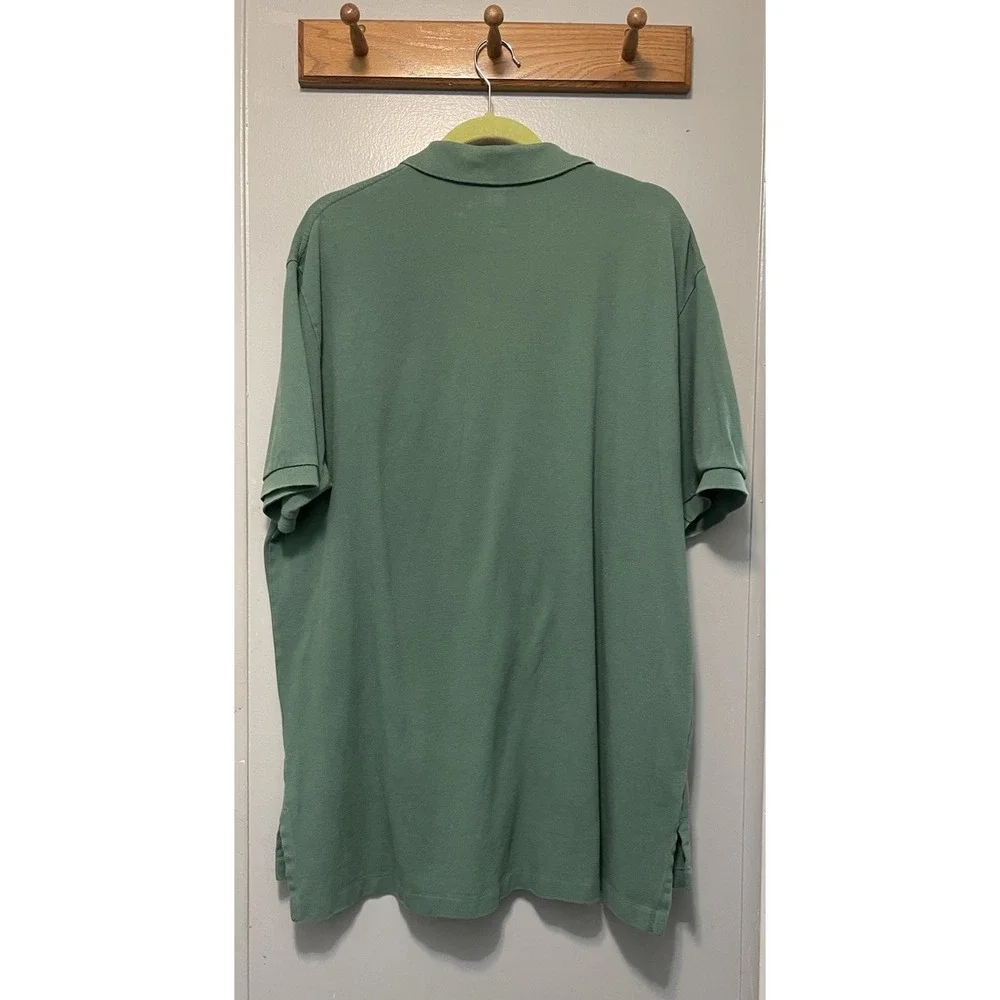 Polo Ralph Lauren Men's 2 Xl Green Polo Short Sleeve Two Button Shirt Golf